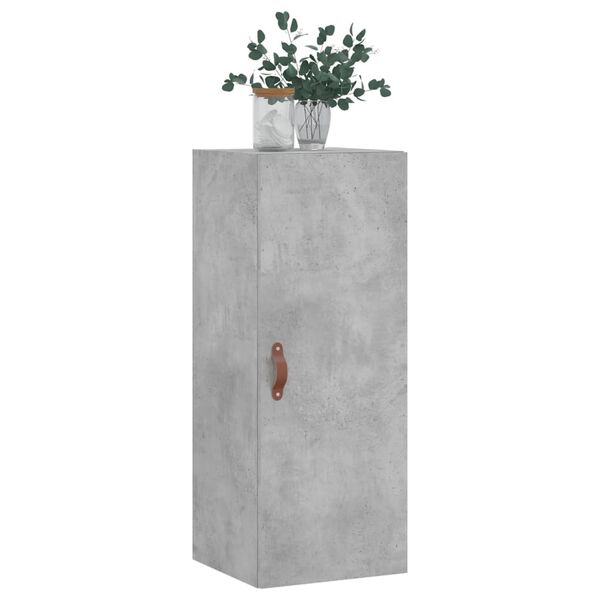 vidaXL Wall Mounted Cabinet Concrete Grey 34.5x34x90 cm