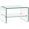vidaXL Coffee Table | Clear | Tempered safety glass | Compact | Coffee Table