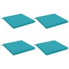 vidaXL Seat Cushions SOEST 4 pcs 100% Polyester Turquoise