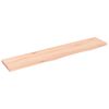 vidaXL Wall Shelf 100x20x2 cm Untreated Solid Wood Oak