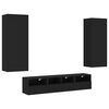 vidaXL 5 Piece TV Wall Units Black Engineered Wood
