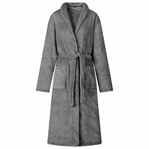 vidaXL Bathrobe without Hood Dark Grey XXL Flannel