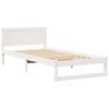vidaXL Bed Frame with Headboard White 100 x 200 cm Solid Pine Wood