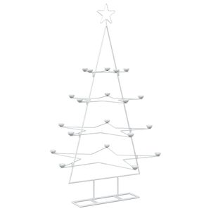vidaXL Metal Christmas Tree with Holder KUOPIO 140 cm Steel White