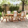 vidaXL 7 Piece Garden Dining Set Solid Wood Acacia and Textilene