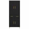 vidaXL Highboard Black Oak 69.5 x 34 x 180 cm Engineered Wood