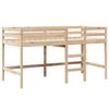 vidaXL High Sleeper Bed without Mattress 90x190 cm Single Solid Wood Pine