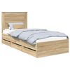 vidaXL Bed Frame with Drawer Sonoma Oak 90 x 190 cm Engineer Wood