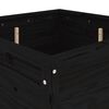 vidaXL Garden Planter Black 82.5x82.5x78 cm Solid Wood Pine