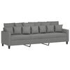 vidaXL 3-Seater Sofa Dark Grey 210 cm Fabric