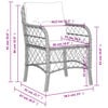 vidaXL Garden Chairs with Cushions 2 pcs Mix Beige Poly Rattan