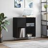 vidaXL Record Cabinet Black 84.5x38x89 cm Engineered Wood