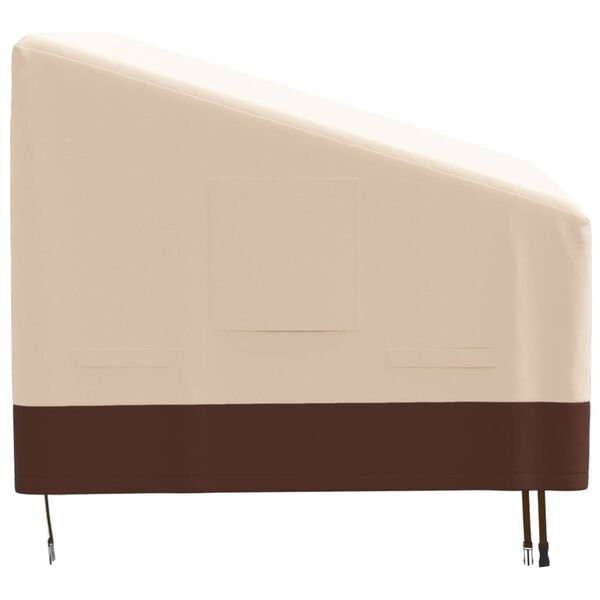 vidaXL 2-Seater Bench Cover Beige 137x97x48/74 cm 600D Oxford