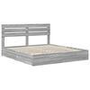 vidaXL Storage Bed Grey Sonoma 200 x 200 cm Engineered Wood