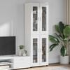 vidaXL Highboard with Shelf White 60 x 35 x 182 cm Engineered Wood