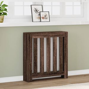 vidaXL Radiator Cover Brown Oak 78x20x82 cm Engineered Wood