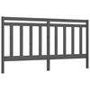 vidaXL Bed Headboard Grey 186x4x100 cm Solid Wood Pine