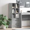 vidaXL Highboard with Drawer Grey Sonoma 45.5 x 34 x 127 cm