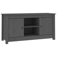 vidaXL TV Cabinet Grey 103x36.5x52 cm Solid Wood Pine