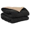 vidaXL Summer Duvet 200 x 140 cm Summer 200 gsm Black and Taupe
