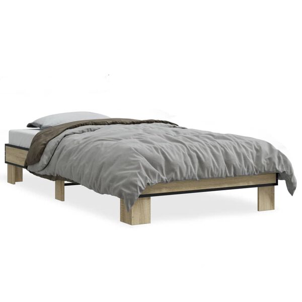 vidaXL Bed Frame without Mattress Sonoma Oak 90x200 cm