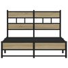 vidaXL Metal Bed Frame without Mattress Sonoma Oak 120x200 cm