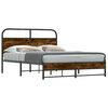 vidaXL Bed Frame Without Mattress 120x200 cm Smoked Oak Engineered Wood