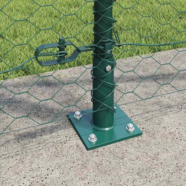 vidaXL Fence Post Green 25 x 1.2 m (36 mm mesh) Steel