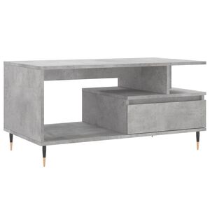 vidaXL Coffee Table Concrete Grey 90x49x45 cm Engineered Wood