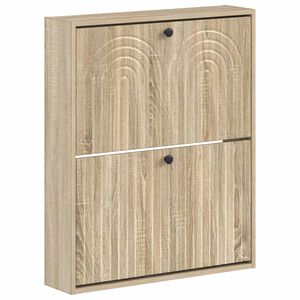 vidaXL Wall-Mounted Shoe Cabinet ALKMAAR 71 x 17 x 86 cm Sonoma Oak