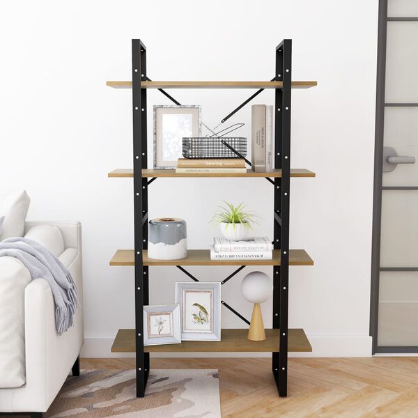 vidaXL 4-Tier Book Cabinet 80x30x140 cm Solid Pine Wood