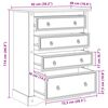 vidaXL Storage Chests White 92 x 48 x 114 cm Solid Pine Wood