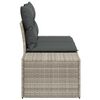 vidaXL Garden Sofa Grey 123 x 62 x 69cm Poly Rattan