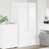 vidaXL Bathroom Cabinet with Door High Gloss White 79.5 x 49 x 156 cm