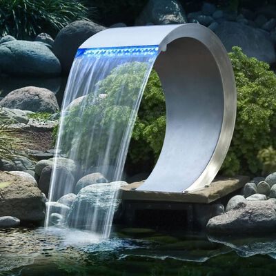 Ubbink Mamba Waterfall Stainless Steel with LED Lighting