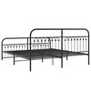 vidaXL Metal Bed Frame without Mattress with Footboard Black 183x203cm