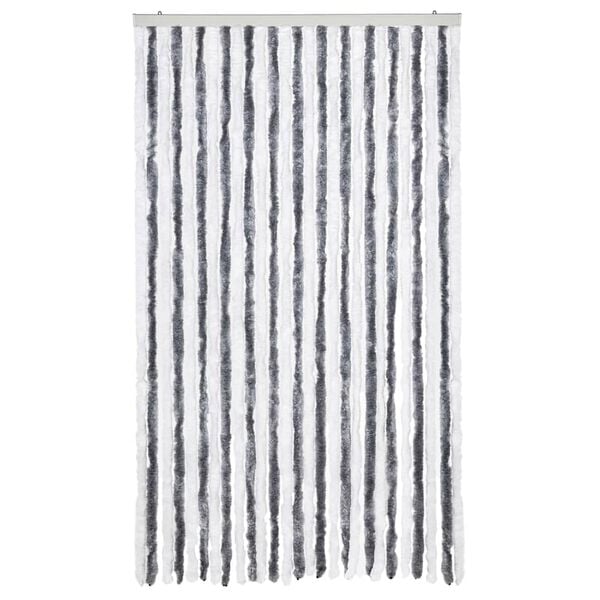 vidaXL Insect Curtain Grey and White 118x220 cm Chenille