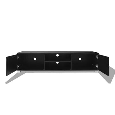 vidaXL TV Cabinet High-Gloss Black 140x40.5x35 cm