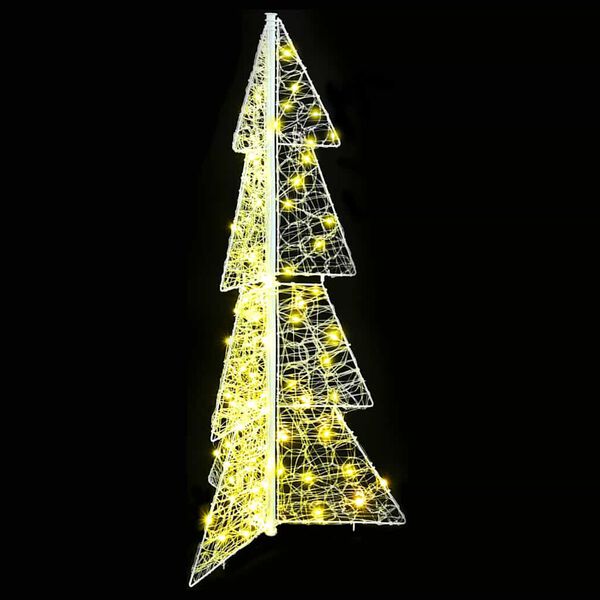vidaXL Christmas Tree with 100 LEDs Warm White 120 cm Acrylic
