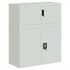 vidaXL File Cabinet Light Grey 90x40x110 cm Steel
