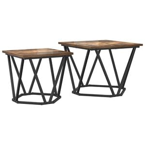 vidaXL Side Table Set 2 pcs Smoked Oak 50 x 50 x 40 cm