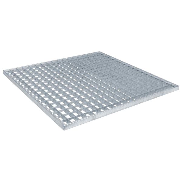vidaXL Grating Silver 60 x 60 x 2 cm Hot-Dip Galvanised Steel