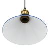 vidaXL Pendant Lamp Height Adjustable E27 Gloss Dark Blue Ø 22 cm Metal