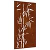 vidaXL Garden Wall Decoration 105x55 cm Corten Steel Bamboo Design