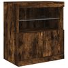 vidaXL Sideboard with LED Lights Smoked Oak 181.5x37x67 cm