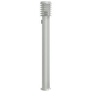 vidaXL Outdoor Floor Lamp with Outlet Silver 110cm Stainless Steel