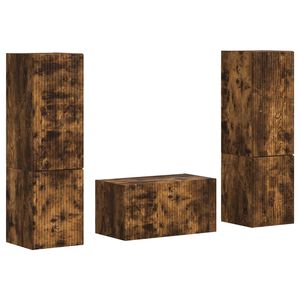 vidaXL TV Cabinet Set 5 pcs Smoked Oak Engineered Wood