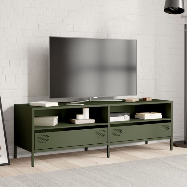 vidaXL TV Cabinet Olive Green 135x39x43.5 cm Cold-rolled Steel