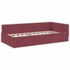 vidaXL Corner Bed Frame with Headboard Wine Red 80 cm x 200 cm Velvet