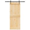 vidaXL Sliding Door with Hardware Set 80x210 cm Solid Wood Pine